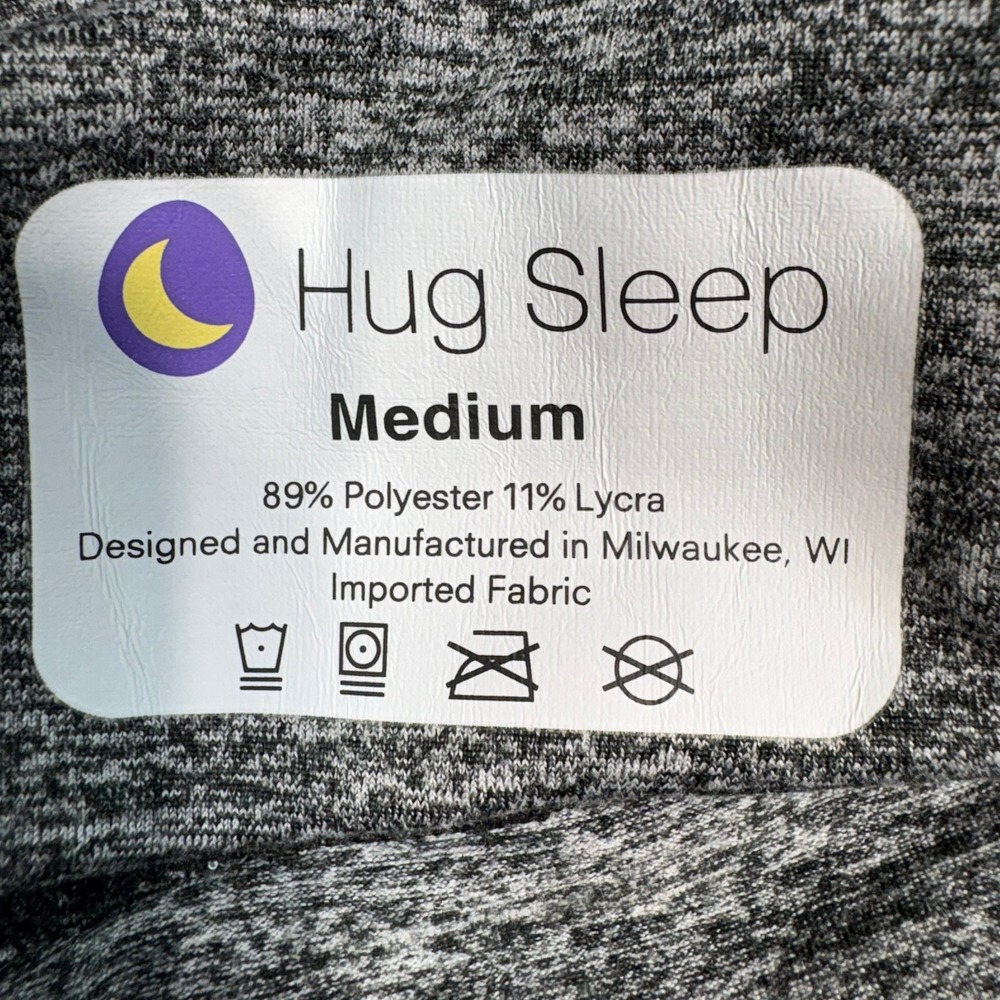 Hug Sleep Pod Medium Unisex Gray Heather Space Dye Compression Sleep Sack